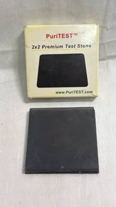 lot 14 image: PuriTEST 2x2 Premium Black Test Stone for Gold Silver and Platinum Testing
