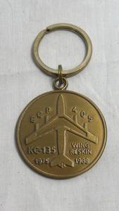 lot 21 image: Boeing KC-135 Wing Reskin Program Commemorative Keychain 1988