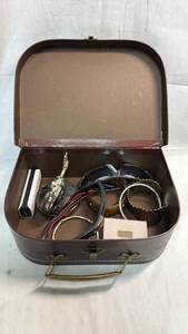 lot 48 image: Mixed Lot Jewelry, Sunglasses, Solar Helicopter Figurine & More in Decorative Case