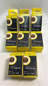 lot 51 image: Guard House Direct-Fit Coin Capsules 19mm Cent Size - 8 Boxes (80 Total)