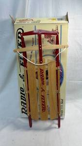 lot 74 image: Radio Flyer Model 551 Miniature Wooden Sled