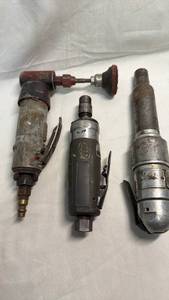 lot 97 image: Lot of 3 Pneumatic Air Tools - Gardner Denver, Ingersoll Rand & Angle Grinder