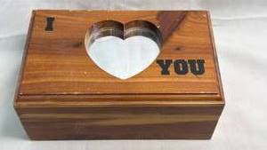 lot 126 image: Wooden Jewelry Box with Assorted Costume Jewelry, Pins, Coins and Collectibles
