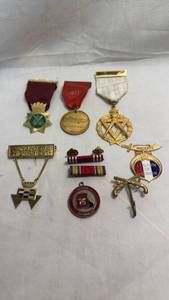 lot 133 image: Masonic & Shriners Midian Temple Medals and Pins Collection