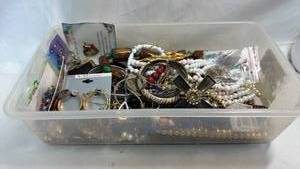 lot 151 image: Large Lot of Costume Jewelry Collection in Storage Box