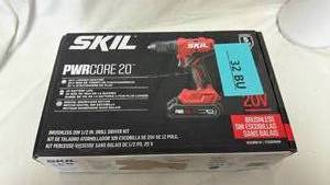 lot 155 image: SKIL PWRCore 20V Brushless Drill Driver Kit with Battery and Charger