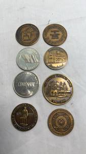 lot 174 image: Lot of 8 Commemorative Tokens and Medallions