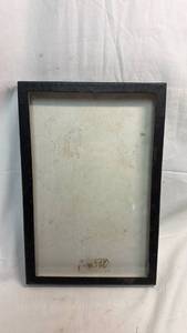 lot 193 image: Black Faux Leather Shadow Box Display Case with Glass Front
