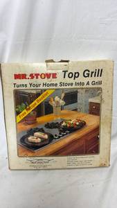 lot 215 image: Mr. Stove Top Grill with Drip Pan and Recipe Booklet