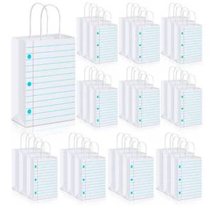 lot 526 image: Kolldenn 30 Pcs Teachers Appreciation Gift Bags Bulk Back to School Thank You Teacher Kraft Paper Treat Goodie Present Bags with Handle for First Day of School Graduation Retirement Party Favor Supply - Retail $18