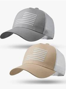 lot 527 image: American Flag Trucker Hat,USA Hat for Men Women Snapback Baseball Cap Adjustable Breathable Mesh Side Durable Hats - Retail $0
