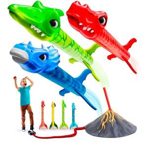 lot 537 image: Small Ninja Blast Dinosaur Toy Rocket Launcher for Kids Toys for Kids 3-5 5-7 4-6 - Outdoor Toys for Kid Ages 4-8 - 3 4 Year Old Boy Birthday Gift - Gifts for Boys Age 3 4 5 6 Years Toy for Toddlers - Retail $0