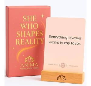 lot 546 image: Anima Daily Affirmation Cards �� 40 Spiritual Mindfulness Cards for Inner Healing, Self-Love & Manifestation �� Elegant Deck for Women with Gift Box & Guide �� Uplifting Positive Quotes for Daily Use - Retail $15
