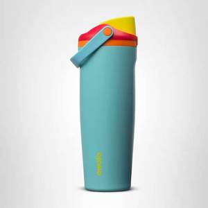lot 548 image: Owala FreeSip Sway Insulated Stainless Steel Water Bottle with Two-Way Spout, Built-In Straw and Bucket Handle, Made for Travel, School, and Sports, 40oz, BPA Free, Leak Proof, Summer Sweetness - Retail $0