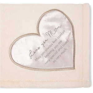 lot 552 image: Pavilion Gift Company 19502 Comfort Blanket - Love You Mom Thick Warm 320 Gsm Royal Plush Throw Blanket - Retail $65