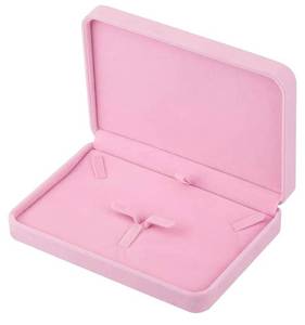 lot 557 image: LETURE Large Velvet Jewelry Set Box, Big Necklace and Ring Earring Pendant Gift Box, Pearl NecklaceChunky Necklace Jewelry Storage Case (Pink) - Retail $0