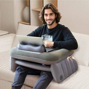 lot 577 image: Nevife Inflatable Reading Pillow for Gaming,Laptop Pillow for Adult, Portable Inflatable Bed Pillow with Arm Rest for Adults Kids, Lap Desk for Laptop on Bed Couch, Travel Office Home  - Retail $0
