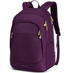 lot 578 image: Travel Laptop Backpack Women, 17.3 Inch Laptop Backpack with USB Charging Hole, Water Resistant College Bookbag, Black Computer Backpacks for Work,05-purple�� - Retail $0