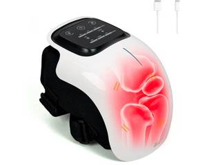 lot 591 image: Charger Not Included brenzo 2026 NEW 3-in-1 Cordless Knee Massager with Heat, Red Light Therapy & 3 Vibration Modes, 3 Heating Levels, Heated Knee Pad for Pain Relief, Gifts for All Ages - Retail $40