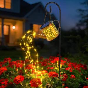 lot 626 image: Solar Watering Can Lights Waterproof, Solar Lights Outdoor Decorative Garden Decor Metal Hanging Lights for Outside Patio Pathway Yard, Christmas Birthday Gardening Gifts - Retail $15