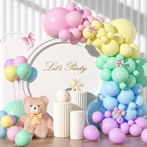 lot 639 image: 135pcs Pastel Balloons Different Sizes 18 12 10 5 Macaron Latex Balloon Garland Arch Kit for Birthday Baby Shower Wedding Party Decorations (05-Pastel) - Retail $9