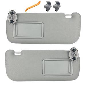 lot 678 image: Pair of Left and Right Sun Visor with Holders for Toyota Corolla 2009 2010 2011 2012 2013 Interior Sunshade Replacement WMakeup Mirror (Gray) - Retail $50