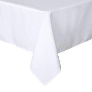 lot 686 image: sancua Rectangle Tablecloth - 60 x 84 Inch - Stain and Wrinkle Resistant Washable Polyester Table Cloth, Decorative Fabric Table Cover for Dining Tables, Buffet Parties and Camping, White - Retail $9