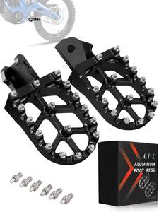 lot 688 image: JFG RACING Dirt Bike Foot Pegs,7075 Aluminum CNC Pedals Rests for Surron Light Bee X and SE Ride Pro S SS SRCRF150F CRF230F 03-19CRF250F 19-24XR150L 15-24KDX200 83-94-Black - Retail $29