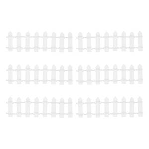 lot 692 image: M METERXITY 6-Pack Miniature Fairy Garden Fence, 3.74 Inch 9.5x3cm Wooden DIY Small Wood Decorative Picket Fence for DollhouseCraftsDiorama Project, Micro Landscape Ornaments White - Retail $7