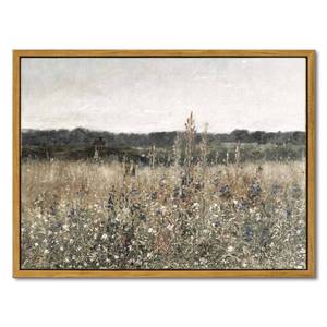 lot 700 image: InSimSea Framed Canvas Wall Art Vintage Decor, Bathroom Art Classical Wildflower Painting Prints Champ fleuri,Country Landscape Home Decor, 12x16 - Retail $20