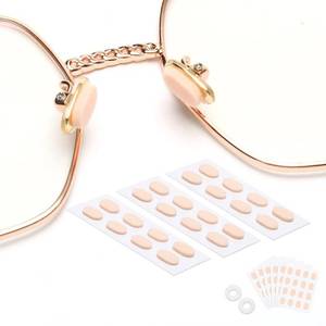 lot 703 image: 48 Pairs Soft Foam Nose Pads, Self Adhesive Nose Pads Anti-Slip Nosepads for Eyeglasses Sunglasses Reading Glasses, Comfortable and Protect The Makeup (Nude Color) - Retail $6