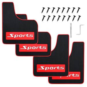 lot 705 image: 4PCS Car Mud Flaps Rubber Mudguard Soft No Collision Front and Rear Fender Splash Guards Mud Flaps, Universal for Cars SUV, Short - Retail $24