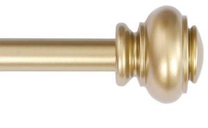 lot 716 image: H.VERSAILTEX Curtain Rods for Windows 16.2 to 137.4 Inches 34 inch Diameter Adjustable Decorative Telescoping Curtain Rod with Brackets Heavy Duty Splicing Window Rods with Classic Finials, Gold - Retail $0