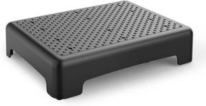 lot 20151 image: HBTower Mobility Step Stool for Adults & Seniors - Non-Slip Platform Indoor and Outdoor, Portable Riser, Safety Step for Car, Bedside, Office, Shower, Stairs - Black
