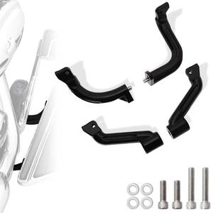lot 20161 image: FOVPLUE Floorboard Mounting Kit, Left and Right Front Driver floorboard support bracket kit for Harley 2017-2025 Touring,for Street Glide Road Glide Electra Glide Road King CVO, Gloss Black