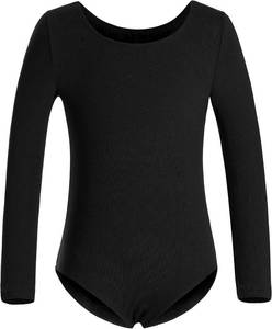 lot 20169 image: DANSHOW Girls Team Basic Long Sleeve Leotard for Toddler Gymnastics Dance Ballet Size 4-6Years