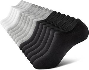 lot 21247 image: wernies No Show Socks Men, Low Cut Ankle Short Casual Cotton Socks with Non Slip Grips 6-1011-13