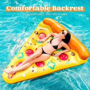 lot 21248 image: JOYIN Giant Inflatable Pizza Slice Pool Float, Fun Pool Floaties, Swim Party Toy, Summer Pool Raft (1 Pack), Extra Large with Cup Holders