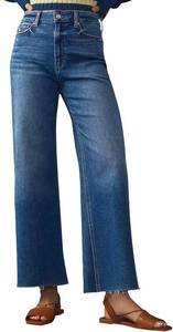 lot 21257 image: KUNMI Jeans for Women Wide Leg Baggy High Waist Boyfriends Straight Leg Stretchy Denim Pants Trendy Fall 2025 SIZE 10