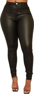 lot 21258 image: Zebaexf Faux Leather Leggings for Women, Black High Waisted Stretch Leather Pants SIZE XL