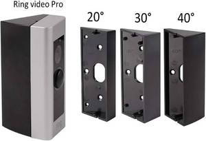 lot 21269 image: Doorbell Bracket Mount for Ring Video Doorbell Pro, Angle(203040 Degree) Adjustment Adapter Mounting Plate Bracket Wedge Kit