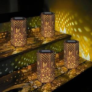 lot 21281 image: Eandisom Birthday Gifts for Women, 4 Pack Hummingbird Solar Lanterns