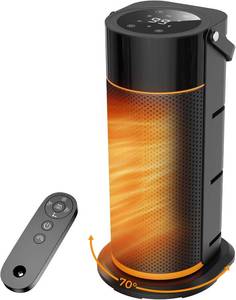 lot 21295 image: Space Heater - 1500W Portable Space Heaters for Indoor Use, PTC Ceramic Electric Heater with Remote, 4 Modes, 9H Timer, Low Noise, 70 Oscillation, Overheat & Tip-Over Protection for Office Home