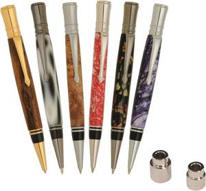 lot 21417 image: Penn State Industries PKEXECFREE Executive Pen Kit Starter Package Woodturning Project, Multi