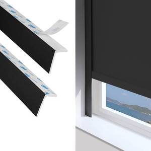 lot 21448 image: ZSTARR PVC Light Gap Blockers 79in Blackout Light Blockers Side Tracks for Window Shades and Blinds Light Blocking Strips for Home Bedroom Nursery (Black, 79,2Pcs)