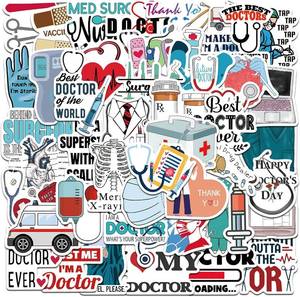 lot 21452 image: 50PCS Professional Doctor Stickers, Medical Equipment Stickers Aesthetic Decals Vinyl Waterproof Doctor Appreciation Gifts Stickers for Water Bottle Laptop Luggage Scrapbook(Doctor Stickers)