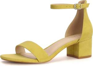 lot 21463 image: PARTY Womens Open Toe Ankle Strap Low Block Chunky Heels Sandals SIZE 11