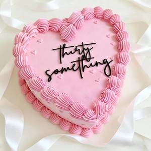 lot 21480 image: Black Acrylic Thirty Something Cake Topper, Funny 30th Birthday Cake Decorations, Cheers to 30 Years Old Decor, 30th Anniversary Party Decorations Supplies.
