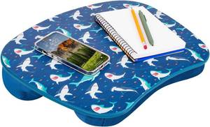 lot 21487 image: LAPGEAR MyStyle Portable Lap Desk with Cushion - Shark - Fits up to 15.6 Inch Laptops - Style No. 45323