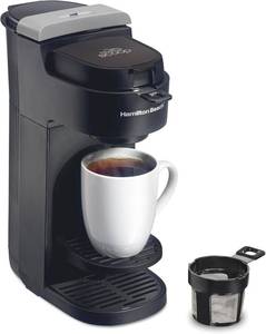 lot 21489 image: Hamilton Beach The Scoop Single Serve Coffee Maker & Fast Grounds Brewer for 8-14oz. Cups, Brews in Minutes, Black (47620), Next Gen